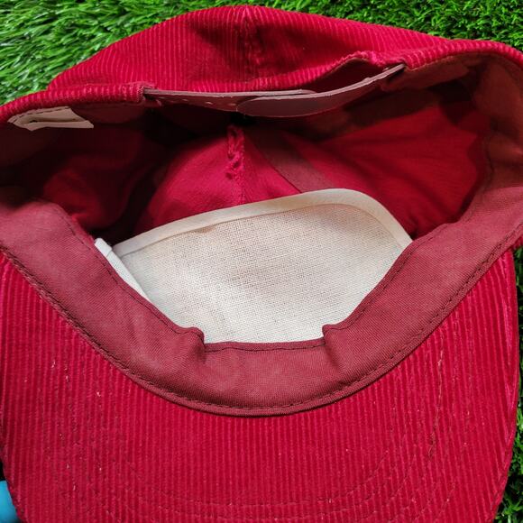 VTG 80s Corduroy Sequoia Embroidered Snapback Hat Made in Korea - Picture 5 of 6